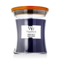 WoodWick Ellipse Hinoki Dahlia Duftkerze 275 g - Kerzen mit einzigartiger Ellipsenform für gleichmäßige Duftabgabe, kombiniert florale und fruchtige Noten mit einem warmen Holz-Aroma und einem knisternden Holzdocht.
