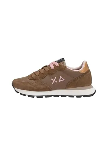 SUN68 Damen Sneakers Low Z45201 - Hellbraun, 37 EU - Damen-Sneaker aus hochwertigem Polyester, einfarbig und ideal für lässige Outfits.