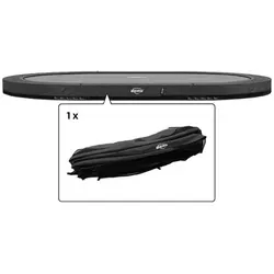 BERG Schutzrand für Grand Elite InGround 520 Trampoline, grau - Trampolin-Zubehör mit 400 mm breitem und 30 mm dickem Schutzrand aus UV-beständigem PVC, bietet Sicherheit und Stil für dein Trampolin-Springvergnügen.