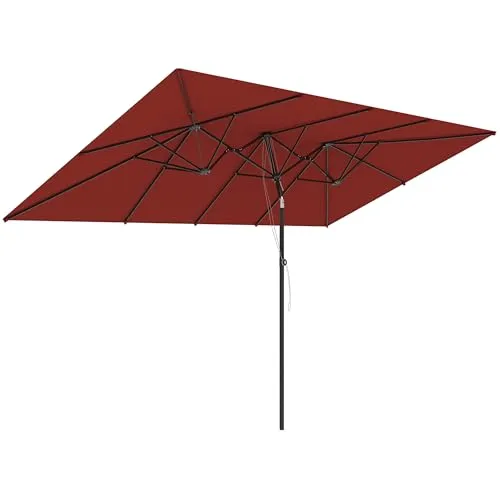 Outsunny Doppelsonnenschirm 150 x 295cm von Outsunny