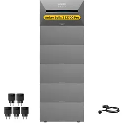 Anker SOLIX Solarbank 3 E2700 Pro - Powerstations mit 2,7 kWh Kapazität und 3600 W Eingangsleistung, ideal für Balkonkraftwerke. Modular erweiterbar auf 16 kWh für maximale Flexibilität.