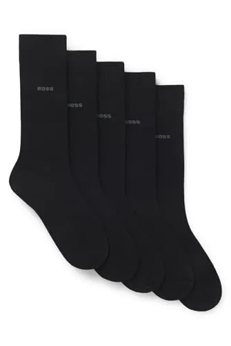 BOSS Herren 5p Uni Color Cc Herrensocken, Black1, 39-42 EU - Herrensocken aus hochwertiger ägyptischer Baumwolle, ideal für den ganzen Tag. Genießen Sie höchsten Tragekomfort und außergewöhnliche Qualität – perfekt für Büro und Freizeit.