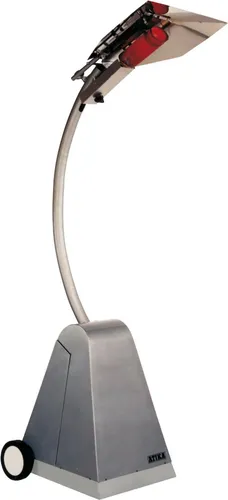 Atika Terrassenheizstrahl 4-11 kW - Gewerblicher Gas-Terrassen-Heizstrahler mit einstellbarem Abstrahlwinkel und Kippschutz. Ideal für Veranstaltungen im Freien, einfach transportierbar dank großer Räder.