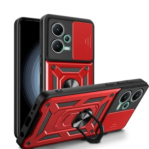 betterfon Handyhülle für Xiaomi Redmi Note 12 5G | Stoßfest & Kratzfest | Mit Kameraschutz, Anti-Fingerabdruck & robustem Panzerschutz-Design | Rot