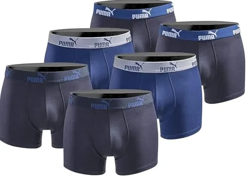 PUMA Boxershort 6er Pack Herren Basic Black Limited Edition in blau von PUMA