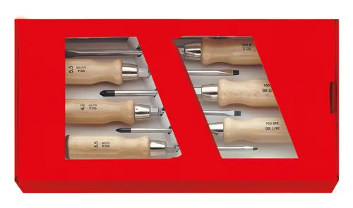 Fortis Schraubendr-Satz Holzheft 6tlg. Schlitz / PZ von Fortis