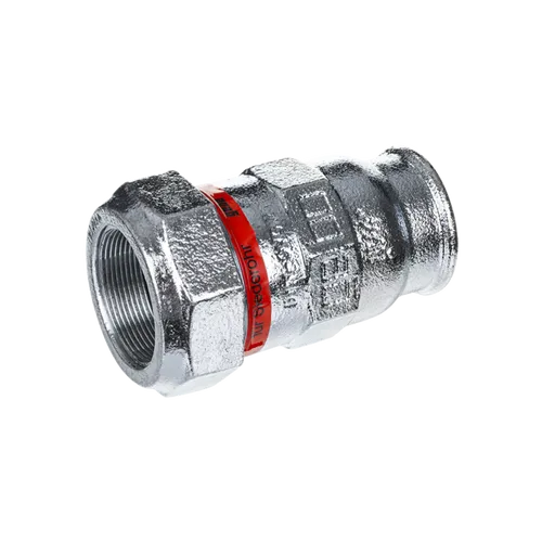 Gebo Serie 150 Verschraubung 02.150.01.04445 - Sanitärinstallation - Temperguss-Klemmverbindung für Siederohr, ideal für Druckluft und Heizöl, temperaturbeständig bis 80 °C und geprüft für hohe Druckstufen.