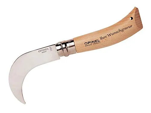 OPINEL Gärtnermesser, Buchenholzgriff (Namensgravur am Griff, One Size)