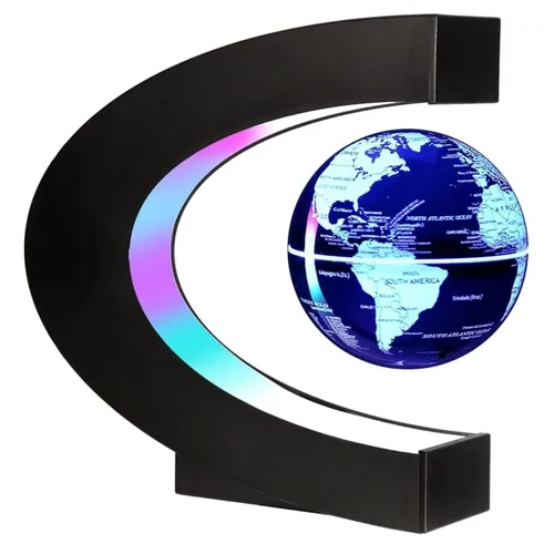 Schwebender Globus mit Licht, 7 Farben, drehbar, Dekoration, Geschenk