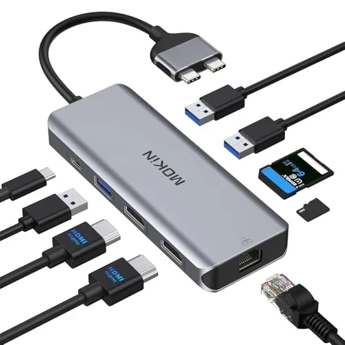 MOKiN MacBook Pro Docking Station 9 in 2 mit Dual Monitor von MOKiN