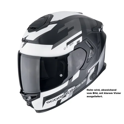 Scorpion Exo EXO-GT SP Air Tornado Helm - Motorradhelm mit integriertem Sonnenvisier und Vorbereitung für Kommunikationssystem, ideal für sicheres und komfortables Fahren.