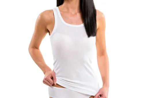 HERMKO Achseltop 17325 Damen Longshirt - Unterhemd softweich Dank Bio-Baumwolle / Modal