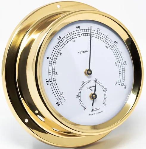 Fischer Range 100 Thermometer Und Hygrometer Golden 125 mm Golden 125 mm