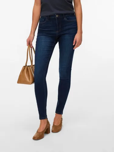 VERO MODA VMPOLLY Mid Rise Skinny Jeans - Stilvolle Skinny Fit Jeans für Damen mit hohem Komfort. Ideal für jeden Anlass, dank der elastischen Materialzusammensetzung für optimale Bewegungsfreiheit.