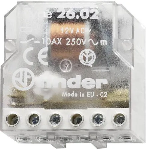 Finder Stromstoß-Schalter Unterputz 26.02.8.024.0000 2 Schließer 24 V/AC 10A 2500 VA 1St.