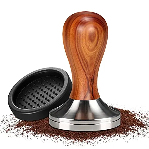 JOYBOY Kaffee Tamper,Espresso Tamper,Kaffeestampfer aus Edelstahl,inkl Tampermatte,für perfekten Espresso Barista-Werkzeug,Design Kaffee Tamper Set,Tamper 51mm,für Cafes und Kaffeeliebhaber