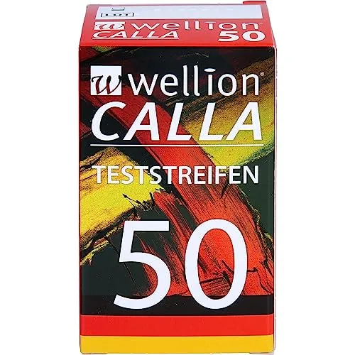Wellion Calla Teststreifen 50 St - Blutzuckermessgeräte: 50 Teststreifen für präzise Blutzuckermessung, ideal für Diabetiker zur täglichen Kontrolle.