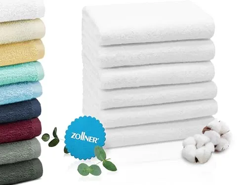ZOLLNER Handtücher 6er Set, 50 x 100 cm in weiß von Zollner