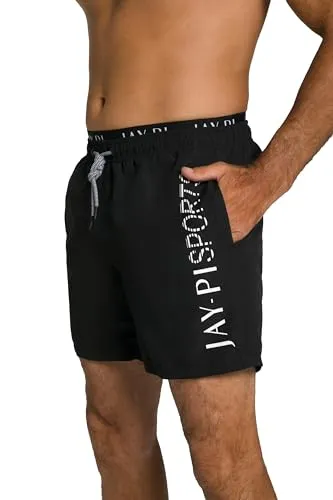 JP 1880 Herren Badehose, Mattes Nachtblau 7XL - Badehosen für Herren mit elastischem Bund, Kordel und 3 praktischen Taschen für ultimativen Komfort und Funktionalität am Strand.