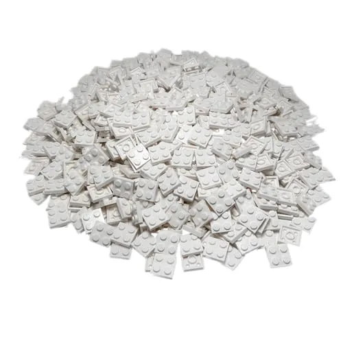 Lego® 2x2 Bauplatten Weiß – 100 Stück Lego® Platte 3022 | Kreatives Bauen & Ergänzen | Kompatibel, Großpackung für Bauprojekte, MOCs & Ersatzteile