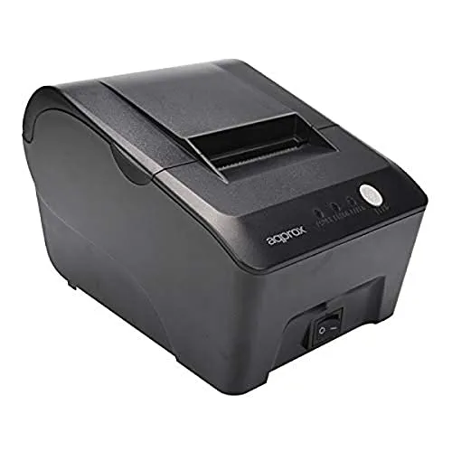 Approx Apppos58Mu Ticketdrucker - Thermodrucker 58mm mit USB - Kompakter Thermodrucker für Einzelhandel und Gastronomie, druckt schnell mit 100mm/s, benötigt keine Patronen und unterstützt Barcodes sowie Logos. Ideal für effiziente Ticket- und Quittungsdrucke.
