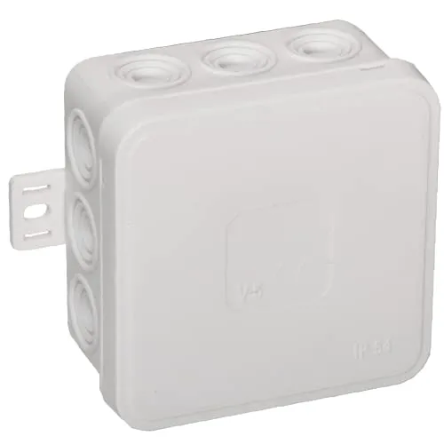 ORNO JB-13803 Abzweigdose Aufputz IP54 12 Kabeleinführungen 85x85x41mm 1 Stk. (Weiß)