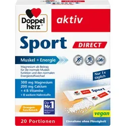 Doppelherz aktiv Sport DIRECT Granulat 20 St - Nahrungsergänzungsmittel für Sportler, schnell löslich und ideal zur Unterstützung der Leistungsfähigkeit während des Trainings.