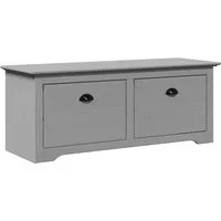 vidaXL Flurbank BODO Grau 114x40x45 cm - Drohnen-Zubehör: Multifunktionale Bank mit Stauraum, ideal für Ordnung im Flur und bequeme Sitzgelegenheit beim An- und Ausziehen.