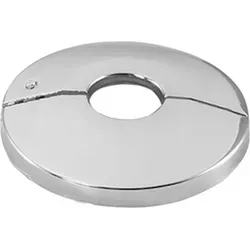 tecuro Scharnierrosette Ø 12 mm x Ø 45 mm x 10 mm - Messing verchromt