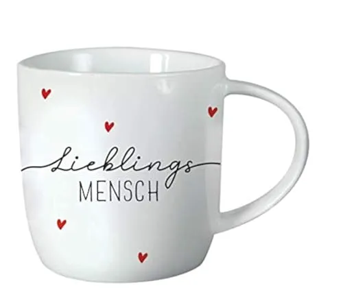 Grafik-Werkstatt Kaffee-Tasse fürs Büro | 300 ml | Porzellan Tasse zum verschenken | Lieblingsmensch, 1 Stück (1er Pack), Weiß