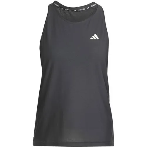 ADIDAS Damen T-Shirt Own the Run - Tanks & Tops mit AEROREADY Technologie für trockenen Komfort beim Laufen. Reflektierende Details erhöhen die Sichtbarkeit, und das Shirt besteht aus mindestens 70 % recycelten Materialien.