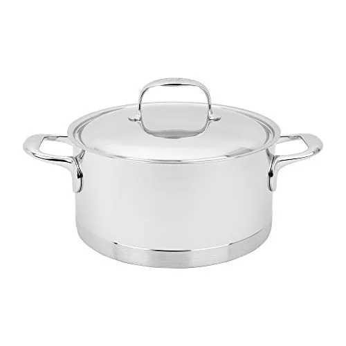 Demeyere Atlantis 7 Kookpot 22cm mit Deckel (41322) - Hochwertiger Kochtopf aus Edelstahl mit 7-lagigem InductoSeal-Boden für optimale Wärmeleitung, ideal für alle Herdarten, auch Induktion. Perfekt zum Kochen, Schmoren und Backen.