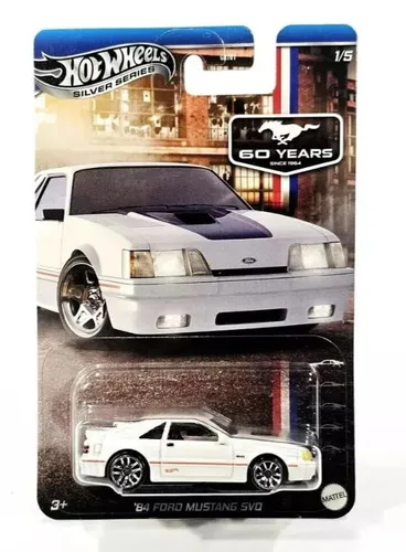 Hot Wheels '84 Ford Mustang SVO, Silver Series 1/5, White