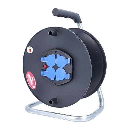 AS Schwabe 10208 Leer-Kabeltrommel - Kabeltrommel aus hochbruchfestem Spezialkunststoff, ideal für den Einsatz in Werkstätten und Heimwerken. Schützt Kabel vor Beschädigungen und sorgt für Ordnung.