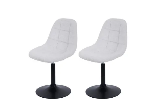 PROREGAL® Esszimmerstuhl Esszimmerstuhl drehbar, Material, Farbe (2 St), bequemer um 360° drehbarer Schalensitz