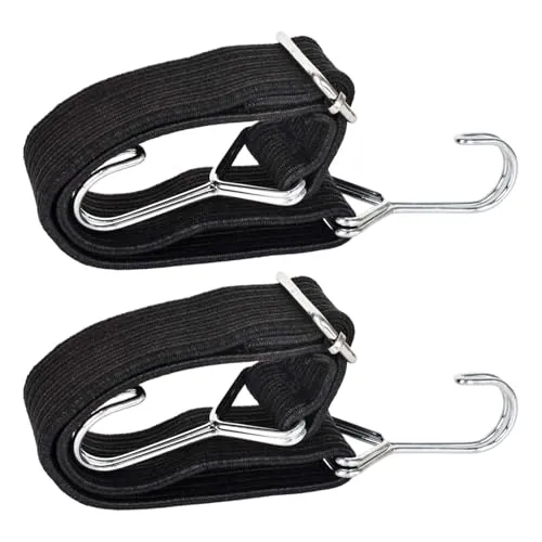 Stück Spanngurte Expander mit Haken,Einstellbare Spannung Elastische Gurte,Gummi Expander für Fahrrad, Elektroauto, Motorrad, 3cm Breites Gepäckspanner 2