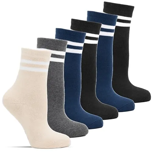 Frostfighter Thermo Wintersocken Kinder Jungen 6er Pack – dicke warme Socken aus Baumwolle – gefütterte Thermosocken für Winter, Outdoor & Freizeit (DE/NL/SE/PL, Numerisch, 35, 38, Regular)