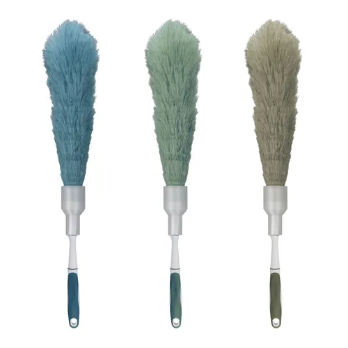 3er Set Staubwedel Länge 61 cm Ausfahrbare Schutzhülle Staubwischer Staubfänger