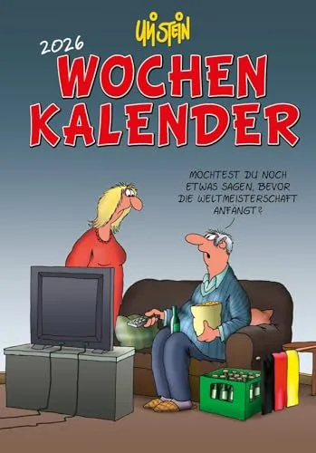 Uli Stein Wochenkalender 2026: Praktischer Taschenkalender für unterwegs - Comedy & Soap Mangas: Mit Spiralbindung und Gummiband, ideal für die Planung und Organisation im Alltag.