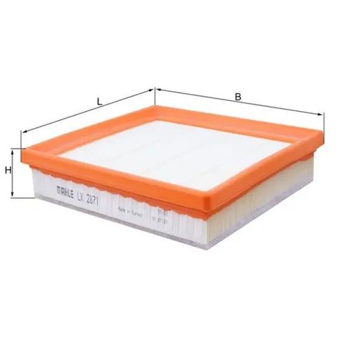 Mahle Luftfilter LX 2871 - Hochleistungsfilter für saubere Luft - Luftfilter für optimale Motorleistung und Schadstoffreduzierung, ideal für verschiedene Fahrzeugtypen.