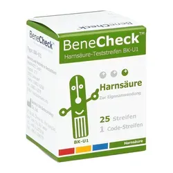 Benecheck Harnsäure-Teststreifen Bk-U1 1X25 St von PHARMADOC GmbH