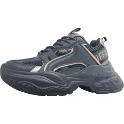 Buffalo Sportlicher Schnürer Schwarz 37 EU - Sportlicher Schnürschuh in Größe 37 EU, ideal für aktive Tage. Aus robustem Synthetik und Textil gefertigt, bietet er hohen Tragekomfort und eine rutschfeste Gummisohle.
