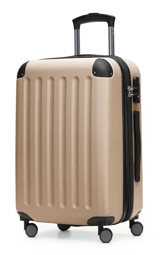 HAUPTSTADTKOFFER - SPREE - Handgepäck Hartschalen-Koffer - Koffer für jede Airline, 55 cm, 42 L, robust und wasserabweisend. Mit 4 leisen Doppel-Rollen und Volumenerweiterung für zusätzlichen Stauraum.