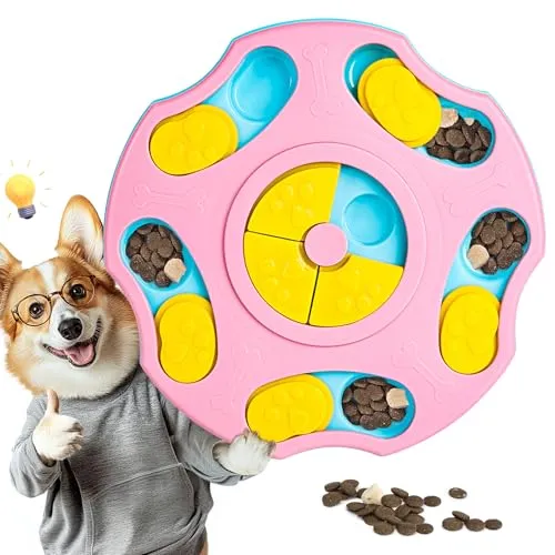 Hundespielzeug Intelligenz, Intelligenzspielzeug für Hunde, IQ-Training, waschbar, Intelligenzspielzeug für Hunde, waschbares Hundeleckerli-Spielzeug, Hundespielzeug für Welpen und Katzen(Gelb)