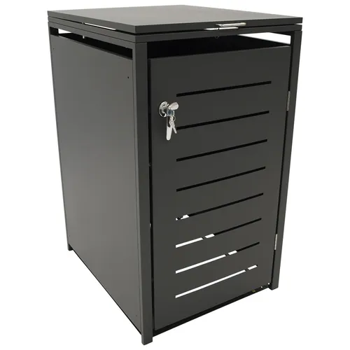 Mülltonnenbox klein 1-er, Stahl verzinkt, anthrazit