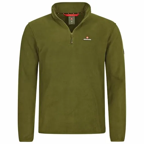 Höhenhorn Skyja Herren Fleece Pullover Grün Gr. S - Outdoor Fleecejacke für Herren, warm, atmungsaktiv und ideal für kühle Tage. Perfekt für Wandern oder Skifahren, leicht und platzsparend für Reisen.