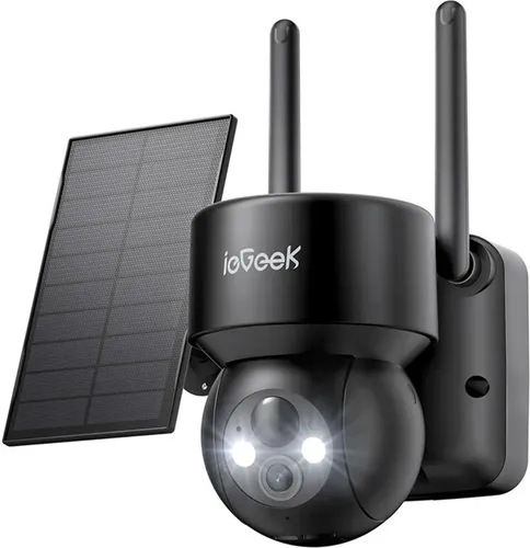 2K PTZ Solar-WLAN-Überwachungskamera für den Außenbereich - Schwarz/Weiß - Hochwertige Outdoor-Kamera mit 2K HD-Qualität, Bewegungserkennung und Zwei-Wege-Audio. Ideal für die Sicherheit Ihres Zuhauses, wetterfest und mit umfangreicher Reichweite für perfekte Überwachung.