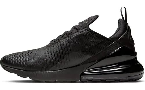 Nike Air Max 270 Herren Sneaker Schwarz - 44.5 EU - Sneaker für Herren mit 4.5 cm Absatzhöhe, ideal für den Alltag und Beruf. Bequeme Textil-Innensohle und Gummi-Laufsohle sorgen für optimalen Tragekomfort.