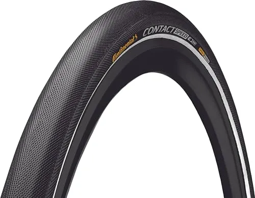 Continental CONTACT Speed 42-559 schwarz/reflex 26x1.65 Fahrradreifen - Fahrradreifen für City- und Trekkingbikes, mit Double SafetySystem für optimale Sicherheit und Reflexstreifen für bessere Sichtbarkeit.