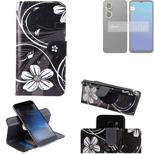 Für Philips S20 360° Schutz Hülle Wallet Case Design Blumen